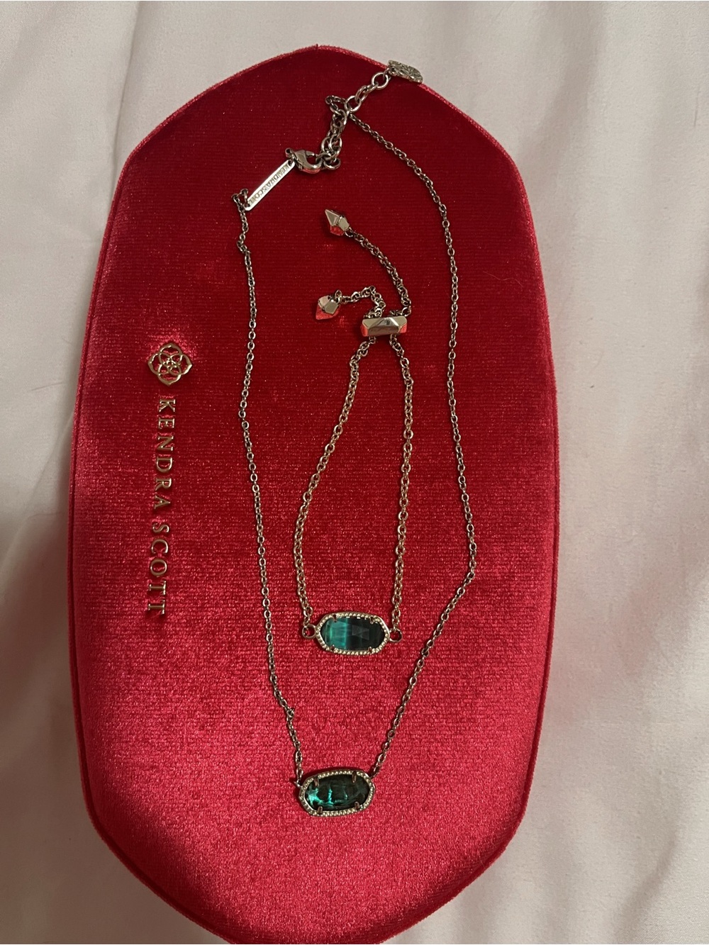 Kendra Scott Necklace and bracelet with Teal Stones